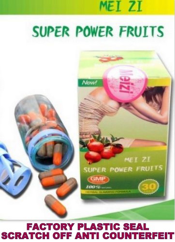 Mei Zi Super Fruits d'alimentation minceur 30 capsules (usine Box Seal Plastic + Scratch Off Code Anti Contrefaçon)