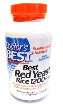 Meilleur levure de riz rouge 1200 avec Coq10 180 Tabs