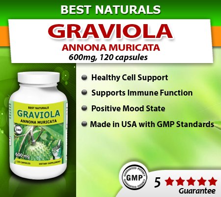 Meilleures Naturals, Graviola, Annona muricata, 600 mg, 120 Capsules