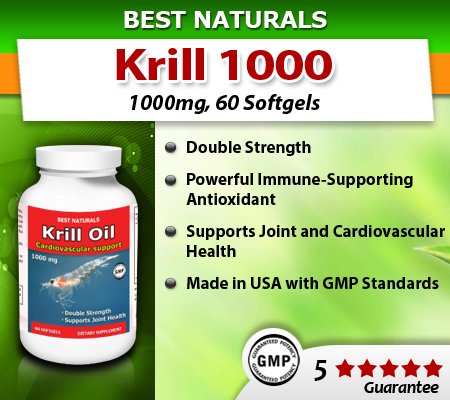 Meilleures Naturals Neptune Huile de Krill, 1000 mg, 60 gélules (100% Pure huile de krill Neptune avec l'astaxanthine)