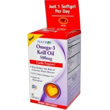 Natrol Omega-3 Huile de Krill 500 mg sgel, 30 Count