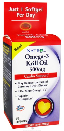 Natrol Omega-3 Neptune Krill Oil 500 mg. - 30 gélules, pack 4