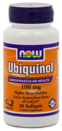 Now Foods Ubiquinol 100 mg, Soft-gels, 60-Count