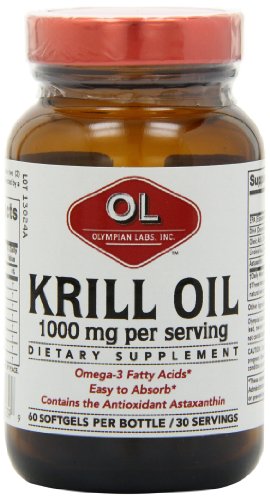 Olympian Labs huile de krill, 60 gélules / 30 Portions