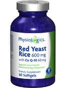 Physiologics levure de riz rouge w / CoQ10 60 gels