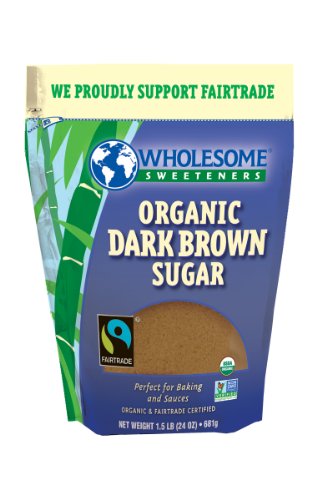 Saine édulcorants Équitable Biologique foncé Brown Sugar, pochettes de 24 onces (pack de 6)