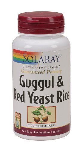 Solaray - Guggul et levure de riz rouge, 120 capsules