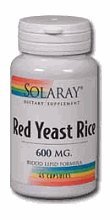 Solaray levure de riz rouge 600mg - 120 capsules