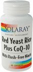 Solaray levure de riz rouge plus CoQ-10 - 90 Vegetarian Capsules