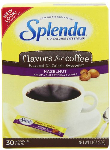 Splenda édulcorant sans calorie, Arômes pour le café, noisette, 30-Count Boxes (pack de 6)