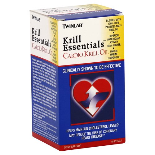 Twinlab Krill Essentials Cardio Huile de Krill, 625mg 60 gélules