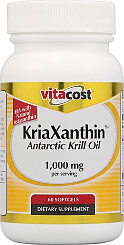 Vitacost KriaXanthin Antarctique Huile de Krill avec astaxanthine naturelle - 1000 mg par portion - 60 gélules