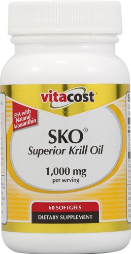 Vitacost SKO Supérieur Huile de Krill - Comparer à Neptune Huile de Krill - NKO - 1000 mg - 60 gélules