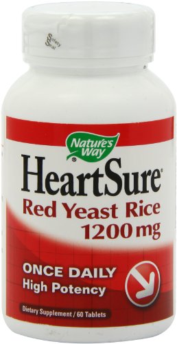 Way HeartSure levure de riz rouge 1200mg de la nature, 60tabs