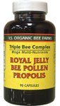 YS Organic Bee Triple Complex Gelée Royale Pollen Propolis - 90 Capsules