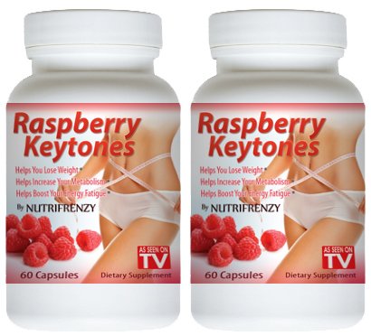 2 Bouteilles - Nutrifrenzy 100% cétone framboise Portions 500mg pures, perte de poids, coupe-faim 120 Capsules vu à la télé!