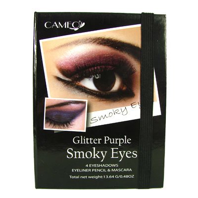 Cameo Cosmetics Purple Glitter Smokey yeux de kit de maquillage Eyeliner Mascara inclus