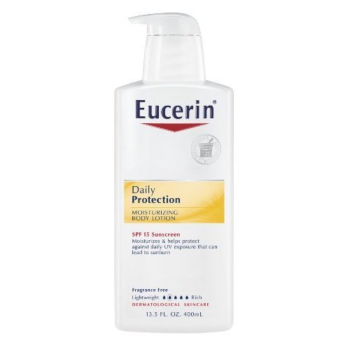 Eucerin Every Day Protective Lotion hydratante pour le corps, SPF 15, 13,5 onces Bouteilles (pack de 2)