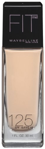 Maybelline New York Fit Me! Fondation, 125 Nude Beige, SPF 18, 1 once liquide