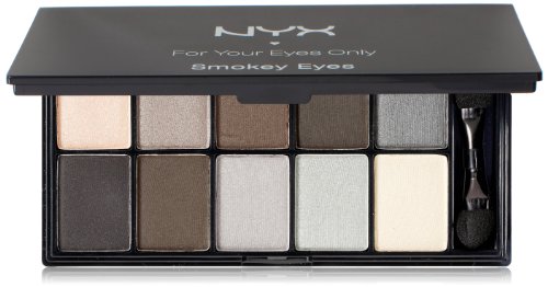 NYX Cosmetics Palette Ombre à Paupières 10 couleurs, yeux charbonneux, 0,49 onces