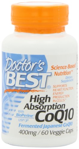 Best High Absorption CoQ10 du médecin (400 mg), capsules végétales, 60-Count