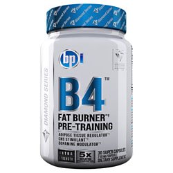 BPI Diamond Series B4 30 Super Capsules - brûleur de graisse et Pre Workout - 2 produits en 1