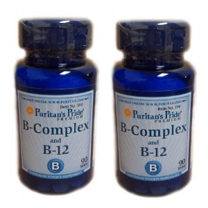 Fierté vitamine B complexe et la vitamine B12 90 comprimés 2 bouteilles de Puritan