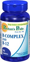 Fierté vitamine B complexe et la vitamine B12 90 comprimés 6 bouteilles de Puritan