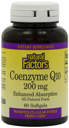 Natural Factors Coenzyme Q10 200mg Capsules, 60-Count
