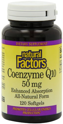 Natural Factors Coenzyme Q10 50mg gélules, 120-Count
