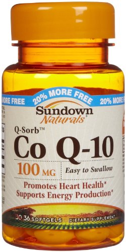 Sundown Naturals Q-Sorb Co Q-10, 100 mg, gélules, 36 ct.