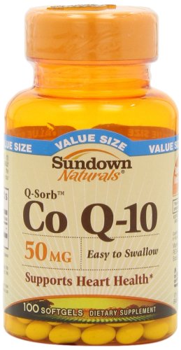 Sundown Naturals Q-Sorb Co Q-10, 50 mg, Valeur Taille, 100 gélules (pack de 2)