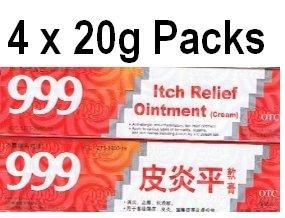 999 Itch Relief Pommade Crème - 20 gx 4 Packs - (Skin itchness Relief formule de gré à gré)