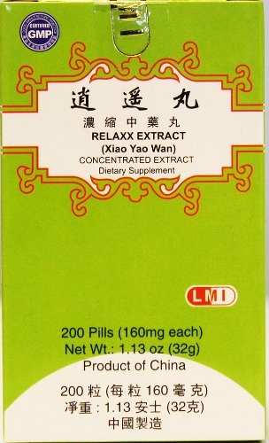 Relaxx extract (XIAO YAO WAN) 160mg x 200 pilules par bouteille.