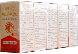 Tienchi Ginseng & Eucommiae Combinaison (Tian Qi Zhong Du Wan) 100 pilules X 5