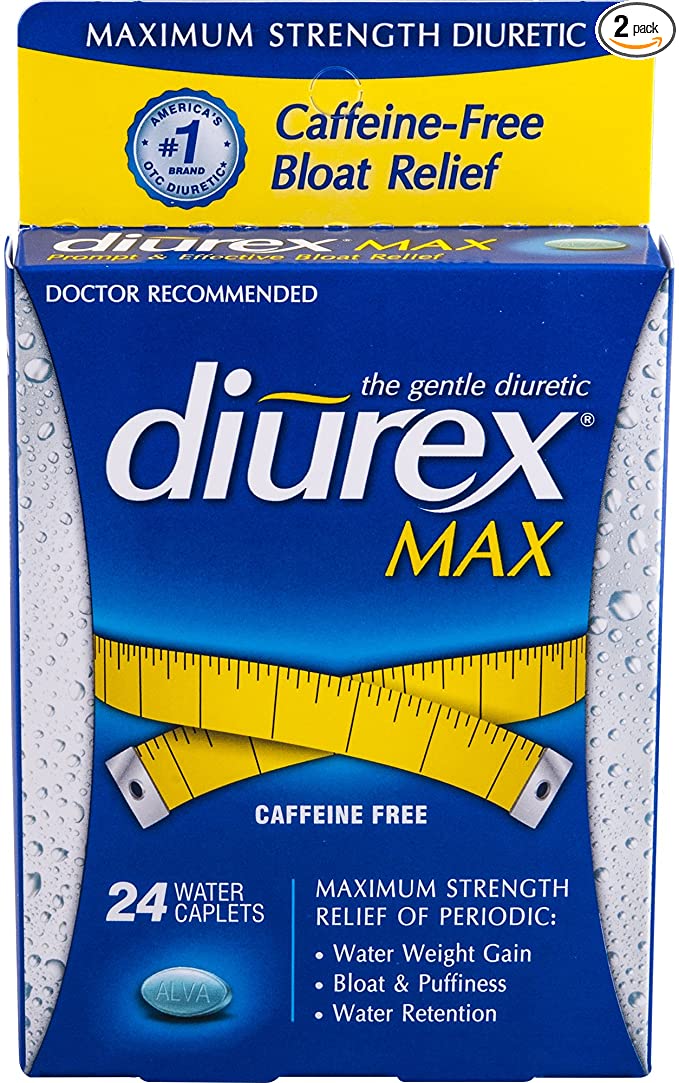 DIUREX MAX WATER PILLS 24 COUNT PACK OF 2