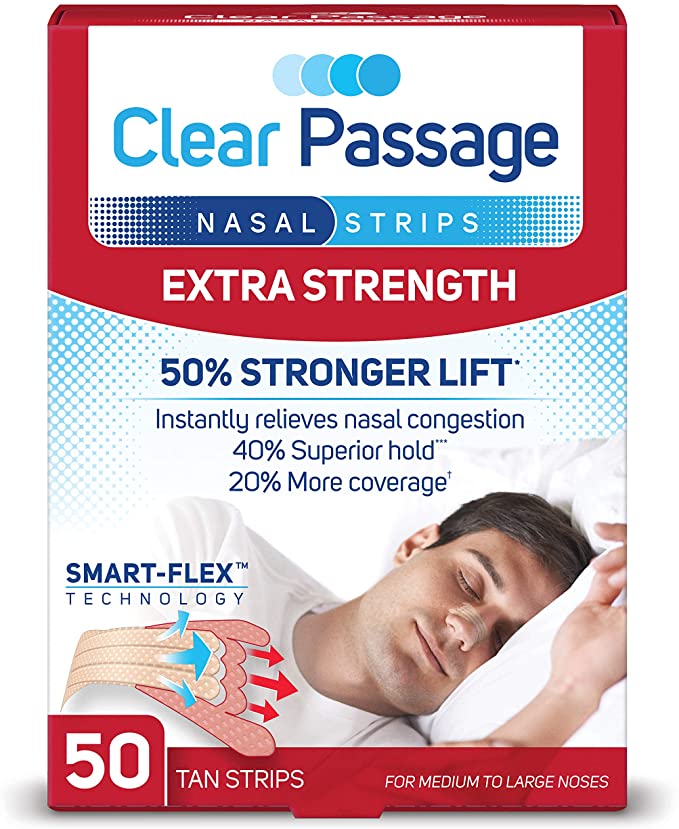 PASSAGE CLAIR BANDES NASALES STRIPS EXTRA FORCE TAN 50 COMPTE
